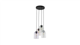 Lampa Wisząca Szklana Na Okrągłej Rozecie 4Xe27 Molly 4 Koło 10301 Tk Lighting