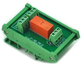 ELECTRONICS-SALON DIN Rail Mount Passive Bistable/Latching DPDT 8A Power Relay Module, 24V Version