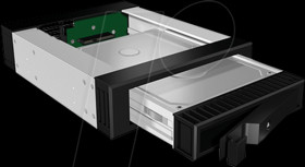 IB-129SSK-B 1 x 5.25-inch removable frame for 1 x 2.5/3.5-inch SATA