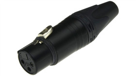 Neutrik Gniazdo Mikrofonowe Xlr (3-Pin) Na Kabel Do 8,0Mm Posrebrzane Czarne...