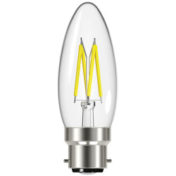 Energizer® S12868 LED BC (B22) Candle Filament Non-Dim Bulb Warm White 470lm 4W