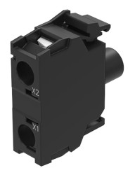 Dzwignia mikroprzełącznika EAO Series 45 blokada Blok świetlny 24V ac/dc LED, przyłącze śrubowe kolor Czerwony