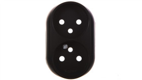 Valena Allure Plakietka Gniazda Podwójnego 2X2p+Z Czarny 753998