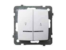 KARO Wyłącznik żaluzjowy z podświetleniem pomarańczowym IP-20 zaciski gwintowe biały ŁP-7SS/m/00 OSPEL