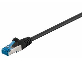 Kabel Patchcord CAT 6a S/FTP PIMF RJ45/RJ45 0.25m czarny
