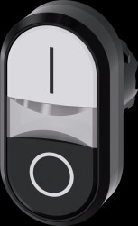 3SU1000-3AB61-0AK0 SIRIUS ACT double push button, Ø 22 white - black