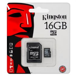 Karta Pamięci Micro SD SDHC 16GB Class4 Kingston + adapter