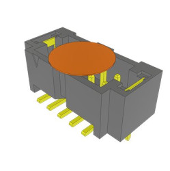 Listwa stykowa PCB 10-pinowe T2M raster: 2 mm Kąt prosty 2-rzędowe Samtec Powierzchnia350 V W osłonie