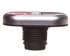 Przycisk dwuklawiszowy czarny/czerwony I-0 podświetlany z samopowrotem LPCBL7122