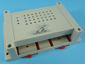 OBUDOWA 145x90x40 UNI NA SZYNĘ DIN SZARA