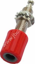 3255-RT Gniazdo laboratoryjne półizolowane 4mm, mont.M6, 30A, czerwone, ELECTRO-PJP, 3255RT