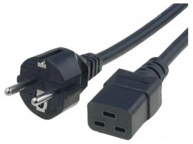 SN25-3/15/5BK Kabel: 3x1,5mm2, CEE 7/7 (E/F) wtyk,IEC C19 żeński, 5m, 16A