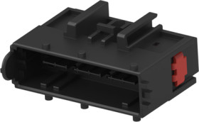 Plug, 20 pole, straight, 2 rows, black, 284879-3
