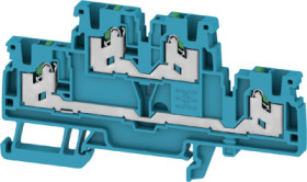 Multi level terminal block, snap-in, 0.34-2.5 mm², 4 pole, 22 A, 8 kV, blue, 2902390000