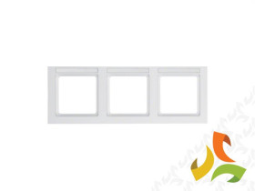 BERKER Q.3 Ramka 3 potrójna pozioma z polem opisowym biały aksamit 10236099 HAGER