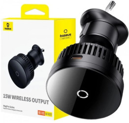 UCHWYT SAMOCHODOWY ŁADOWARKA INDUKCYJNA Baseus MagPro C40164100121-00 Qi 15W MagSafe NA KRATKĘ CZARNY