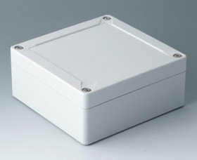 ABS enclosure, (L x W x H) 124 x 122 x 55 mm, light gray (RAL 7035), IK07, C7013031
