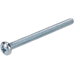 R-TECH 337201 Pozi Pan Head Machine Screws BZP M4 50mm - Pack of 100