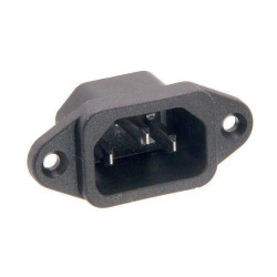Gniazdo zasilania IEC męskie, przykręcane