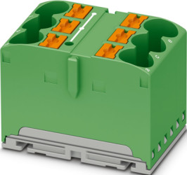 Distribution block, push-in connection, 1.0-10 mm², 57 A, 6 kV, green, 1082391