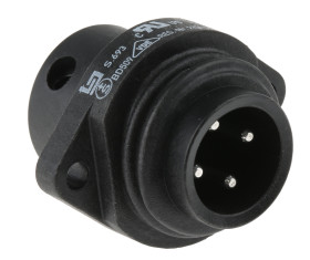 Złącze wielostykowe przemysłowe 4-pinowe, panelowe Wtyczka binder