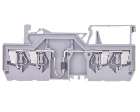 Złączka szynowa 4-przewodowa z diodą 1N4007 2,5mm2 szara 280-815/281-410
