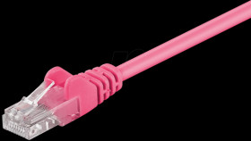 95217 1.0 m Cat.5e U/UTP network cable, magenta