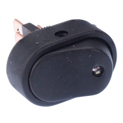 Blue LED Oblong On-Off Rocker Switch SPST 20A 12V