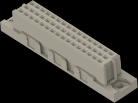 Female connector, type C, 48 pole, a-b-c, pitch 2.54 mm, solder pin, straight, gold-plated, 8-1393640-3