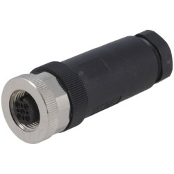 Wtyk żeński prosty 4P M12 T411 złącze IP67 do czujnika (gniazdo)