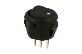 Przełącznik; klawiszowy (kołyskowy); SW2738Canal; ON-ON; 1 tor; czarny; bez podświetlenia; bistabilny; przewlekany (THT); 13,5mm