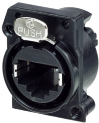 Socket, RJ45, 8 pole, 8P8C, Cat 5e, solder connection, PCB mounting, NE8FAV-C5