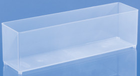 Compartment insert, without drawers, transparent, (W x D) 55 x 235 mm, EINSATZ 80 BA8-3