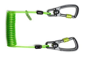 Smycz na narzędzia, 10 cm → 170 cm, Zewnętrzny PU/stal nierdzewna, Taśma