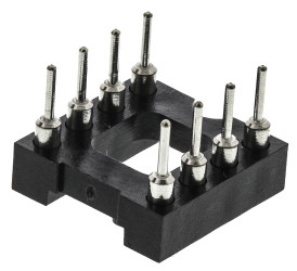Podstawka DIL 2.54mm Pitch 7.62mm Row Spacing 8 Way, Przepust Toczony Pin E-TEC