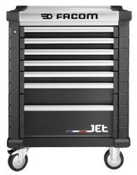 Szafka na rolkach, na kółkach, 7-szufladowa, 569 x 421 x 60mm, materiał: Stal, Facom