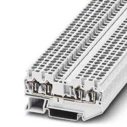Blok zacisków przelotowych Phoenix Contact poziomy: PojedynczyZacisk sprężynowy ST 2.5-QUATTRO WH 24A 800 V
