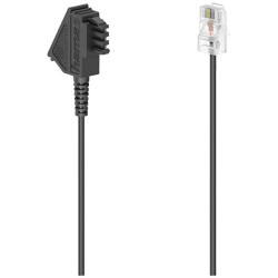 Hama 201111 DSL Cable 1x TAE-F to 1x RJ45 0.5 m Black