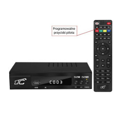 Tuner TV naz. LTC HDT01 DVB-T-2 z pilotem programowalnym