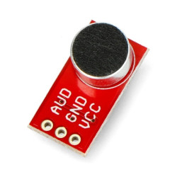 Moduł z mikrofonem elektretowym i wzmacniaczem OPA344 - SparkFun BOB-12758