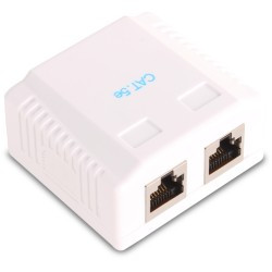 GNIAZDO NATYNKOWE EKRANOWANE GETFORT 2XRJ45 KAT.5E