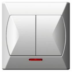 Akcent, łącznik dwubiegunowy, podświetlany,