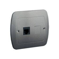 Gniazdo telefoniczne Simon Akord RJ11 aluminiowe