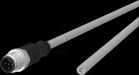 142MJA10020 Sensor cables, M12, 5 pin, plug > open end, 2 m