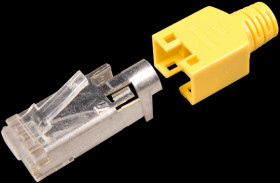 Hirose RJ45 connector Cat-5e, TM11, yellow