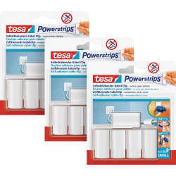 tesa 58035-00500-01 Powerstrips cable clips white 15pcs easy no-residue