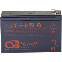 CSB GPL1272-F2FR Battery VRLA 12V 7.2Ah AGM Maint-Free Long-Life