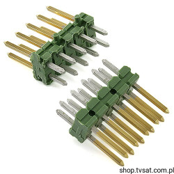825440-5 Connector 2 x 5 Pin Gold THT TYCO