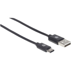 Manhattan 354929 USB cable USB 2.0 USB-A to USB-C 2m Black