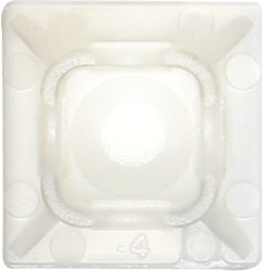 Mounting base, max. bundle Ø 3.6 mm, PA, natural, self-adhesive, (L x W x H) 13 x 13 x 5 mm, 01860903018